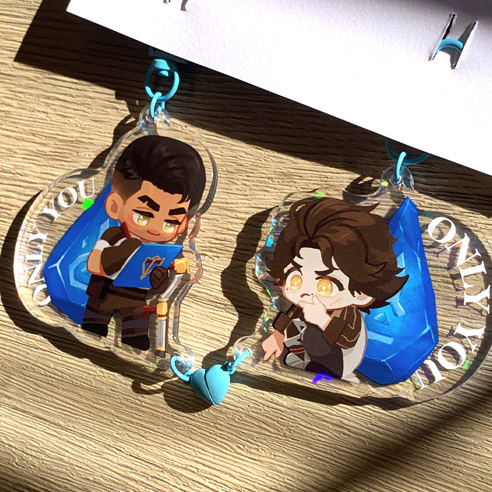 Arcane Jayvik - Magnetic Heart Acrylic Keychain Set