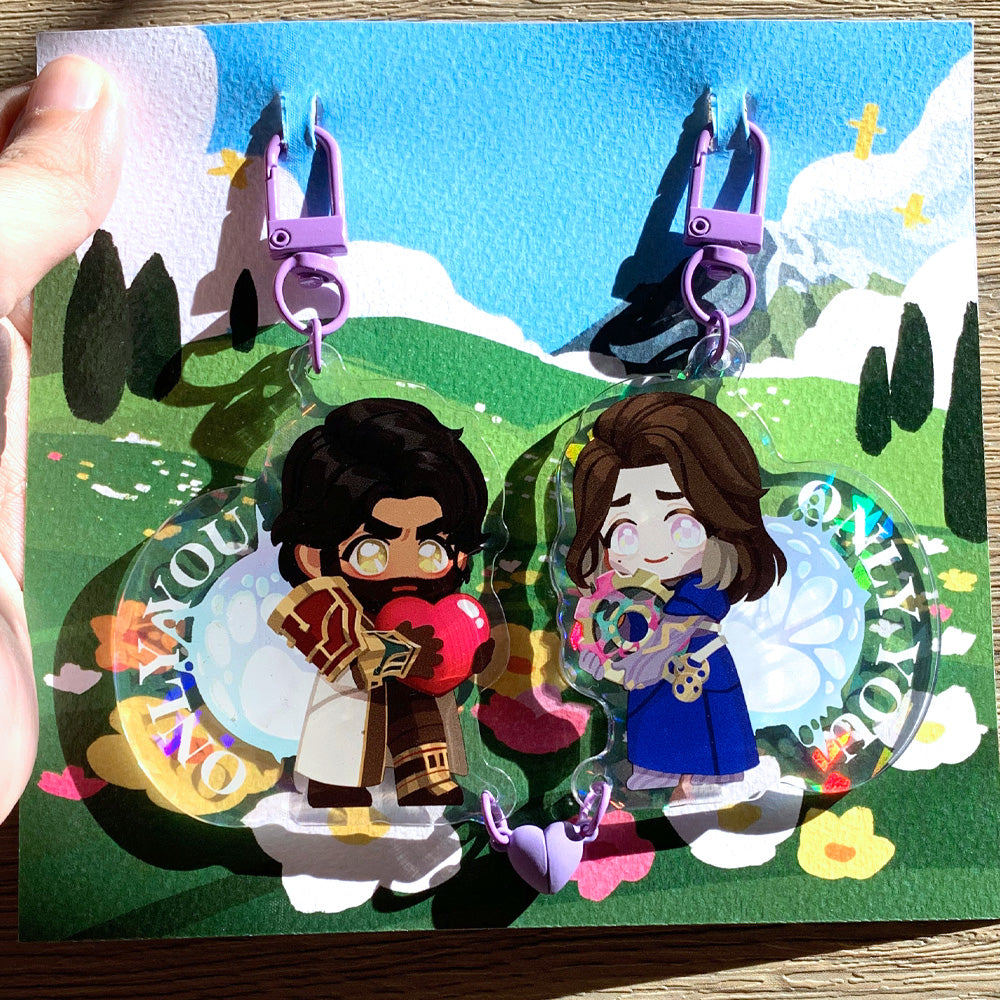 Arcane Jayvik - Magnetic Heart Acrylic Keychain Set