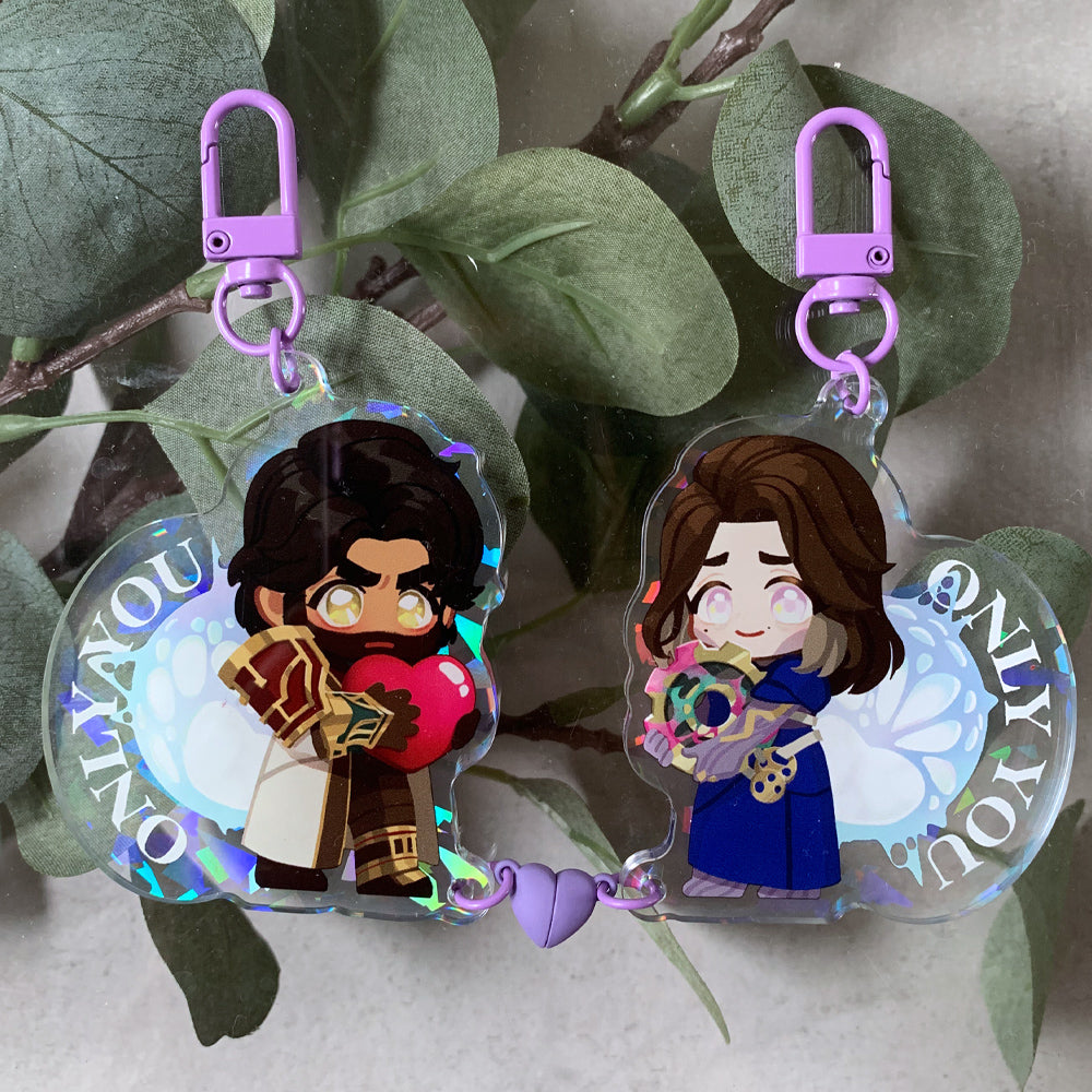 Arcane Jayvik - Magnetic Heart Acrylic Keychain Set